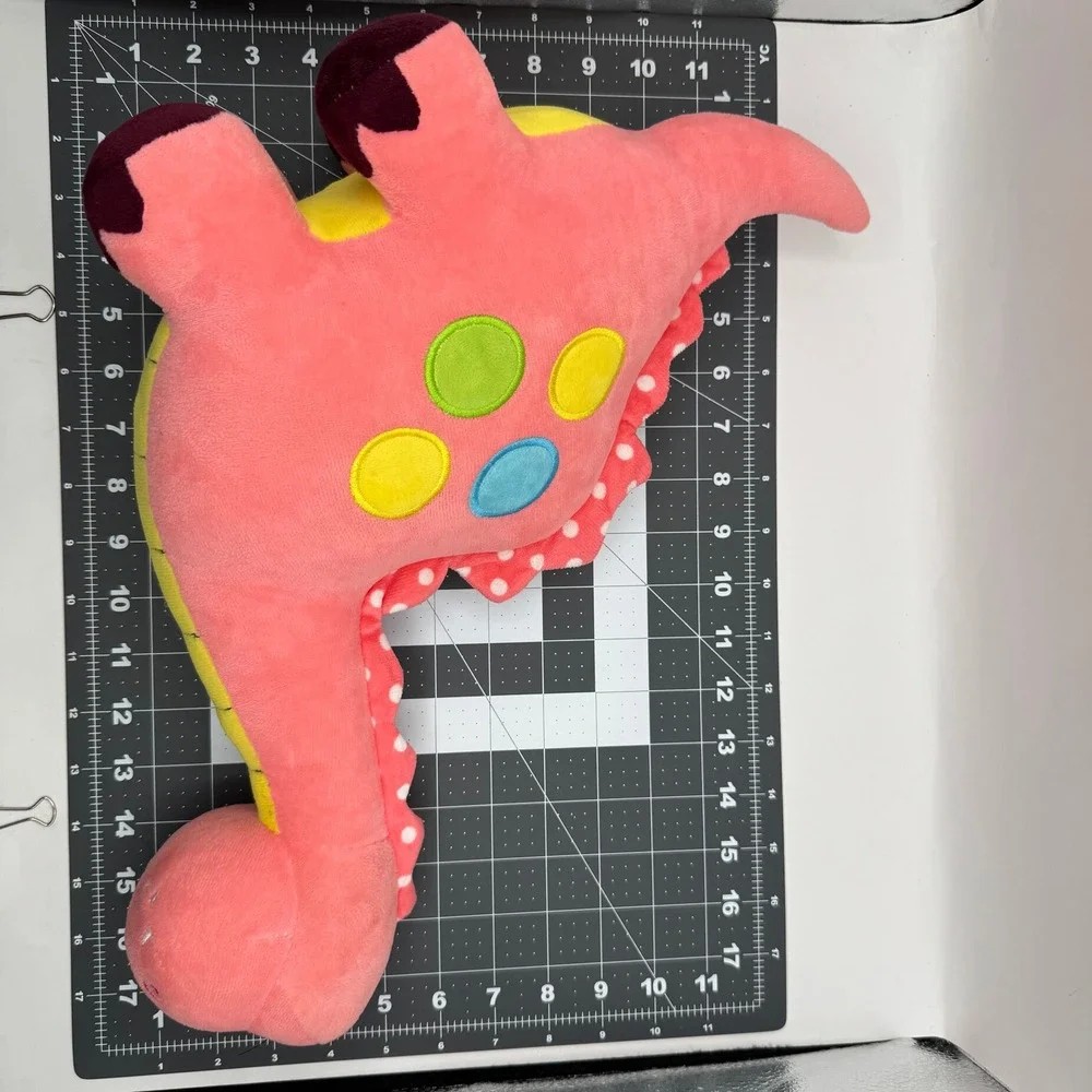 Dinosaur Plush Kids 15in Pink Polka Dot Ruffle Spots Long Neck Toy Marsjoy